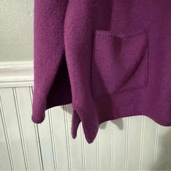 JM Collection Jennifer Moore 100% Wool Cardigan L Purple Vintage - Picture 3 of 6